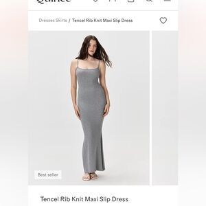 Quince Tencel Rib Knit Maxi Dress